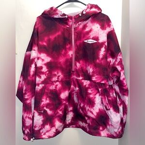 CHAMPION - Half Zip rain/wind hooded jacket. XL Like New